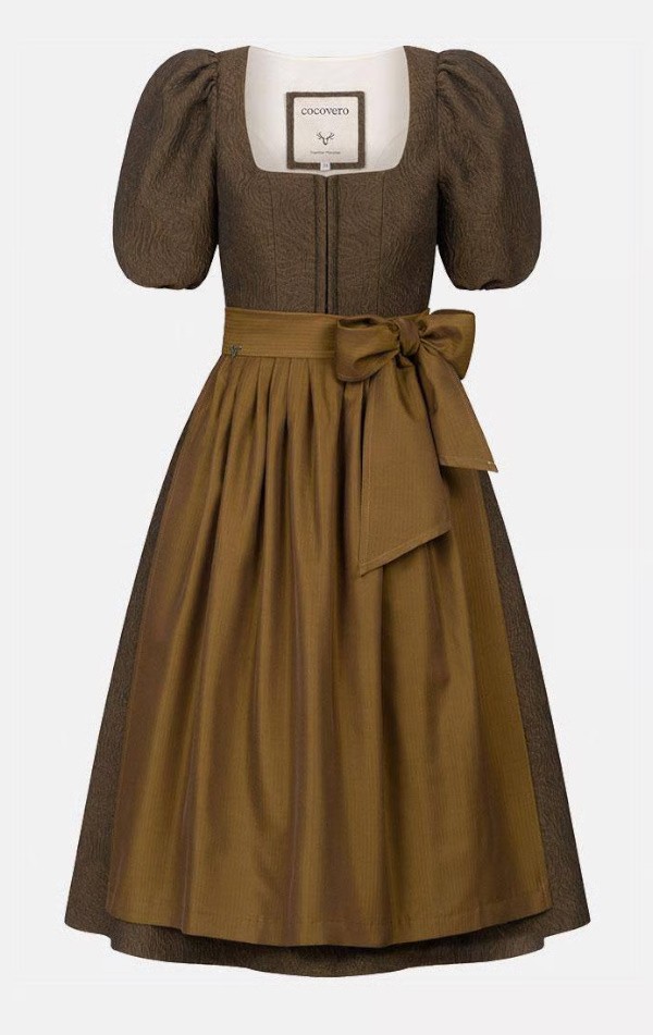 CocoVero - Dirndl Pauline Wavy Earth - 75 cm
