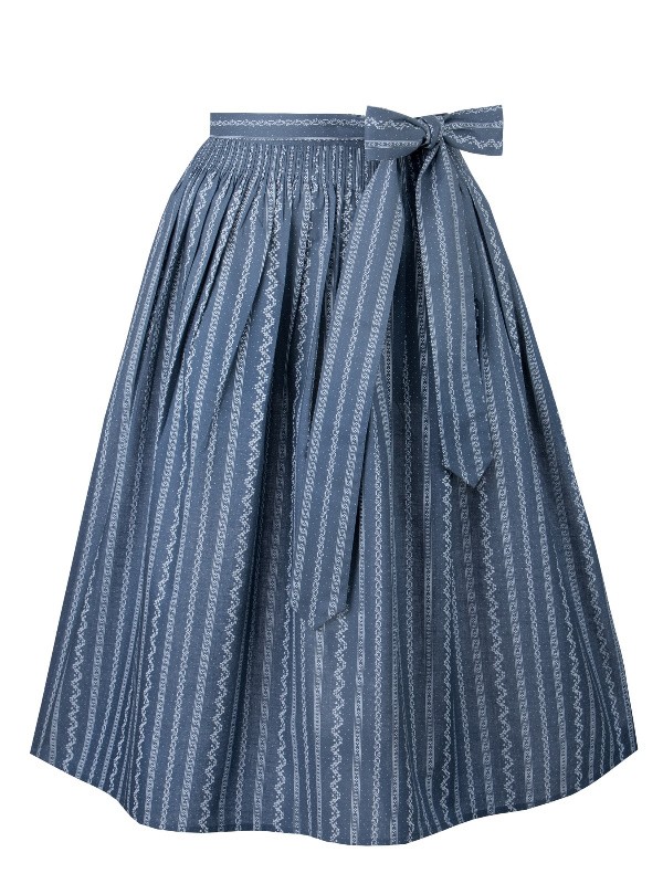 Baumwoll Dirndl-Schürze "Claire" in rauchblau von Stockerpoint
