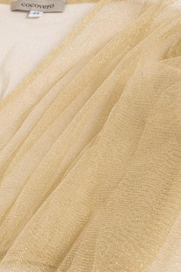 CocoVero - Dirndlbluse Gold Organza