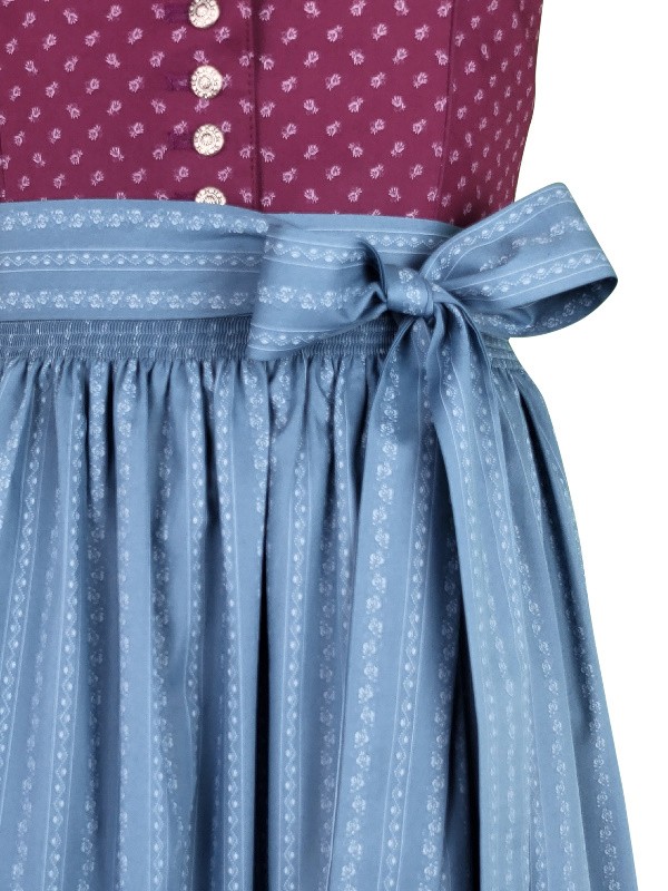70 cm - Dirndl "Zitta" mit Stehkragen in weinrot - Wenger