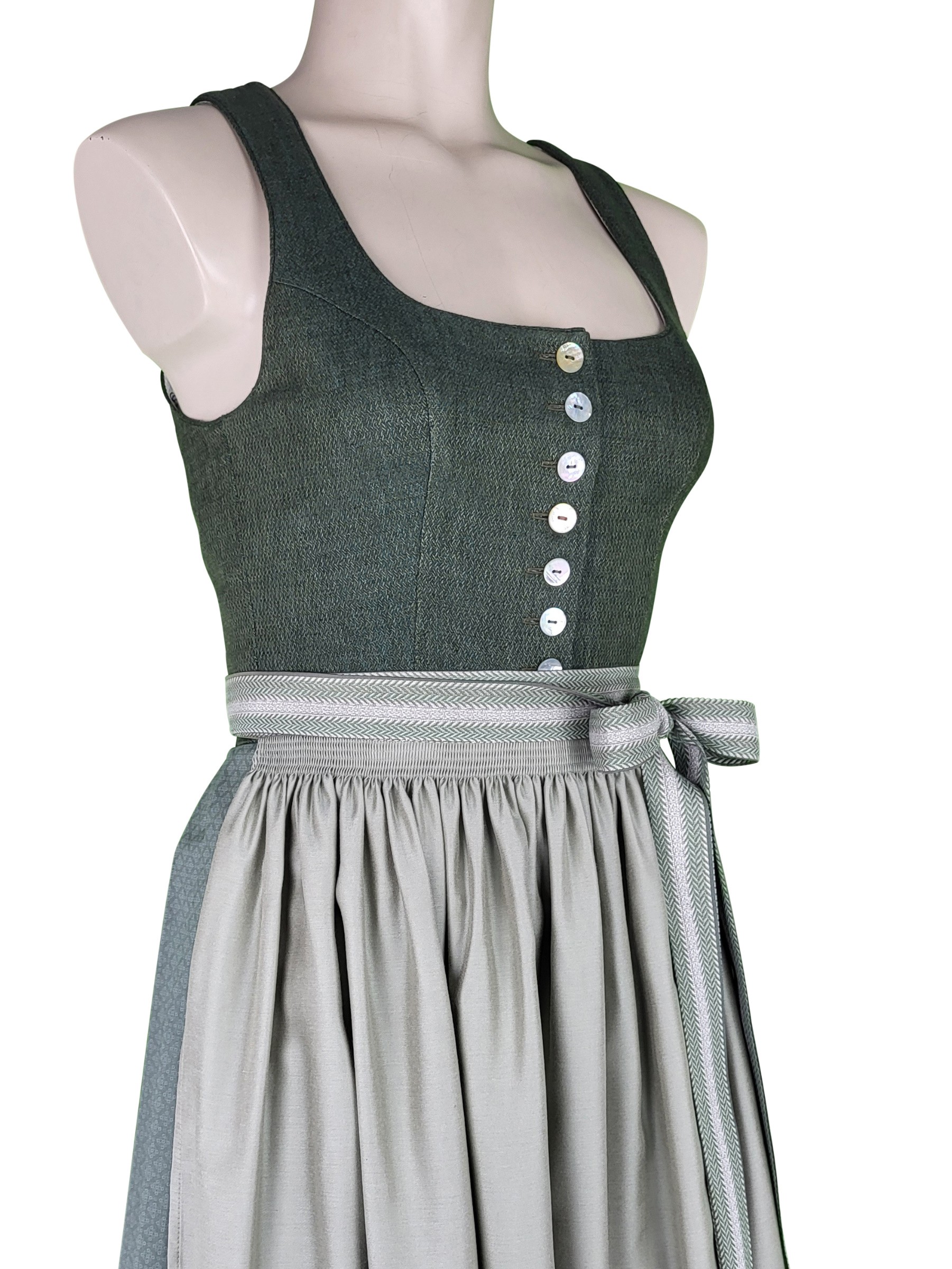 Hammerschmid - Dirndl Koflersee oliv Leinen - 80 cm