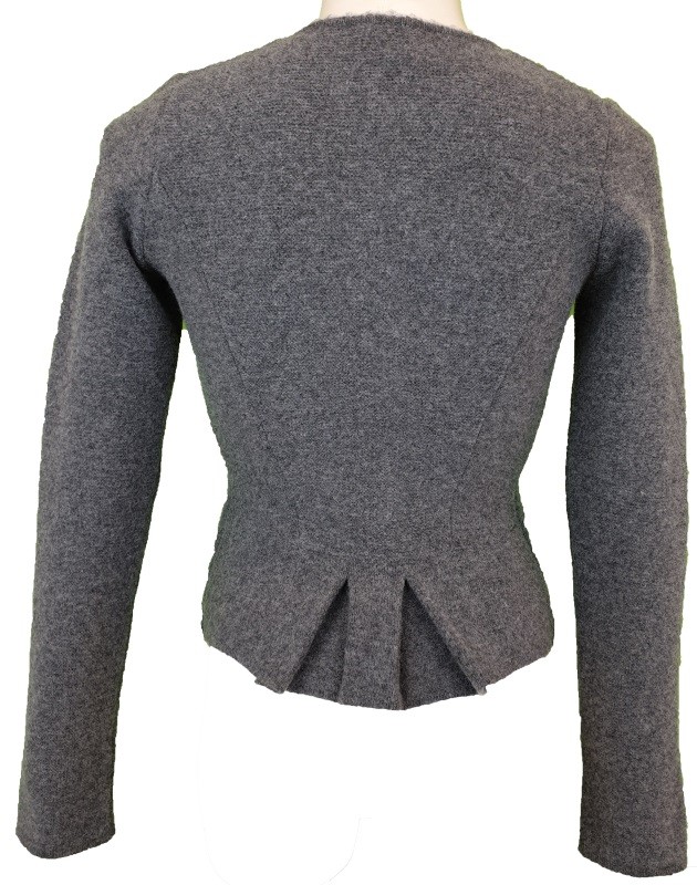 Astrifa - Strickjacke "Capri" mit Schoßerl aus Merinowolle in grau