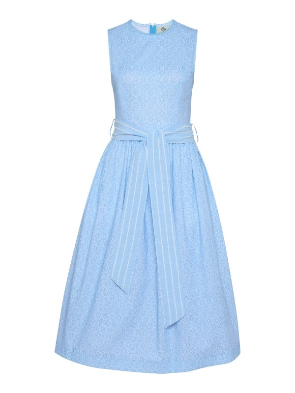 Berwin - Baumwoll Kleid ohne Arm in hellblauem Print - 75 cm