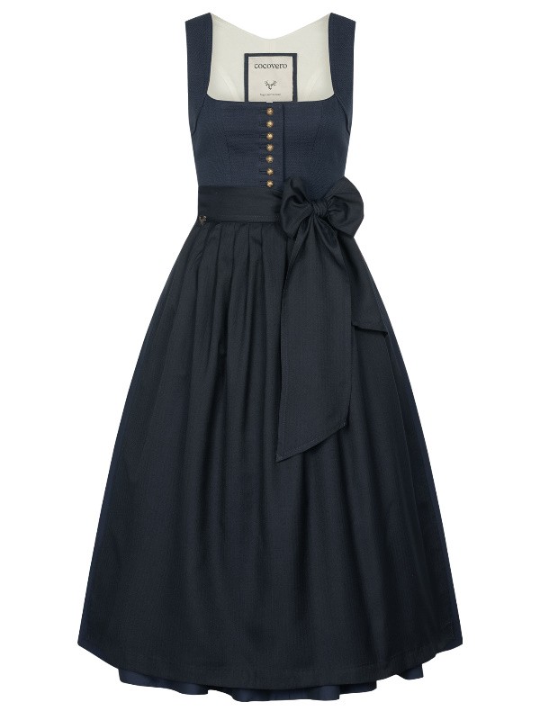 CocoVero - Dirndl  Hedi Structured Navy - 80 cm