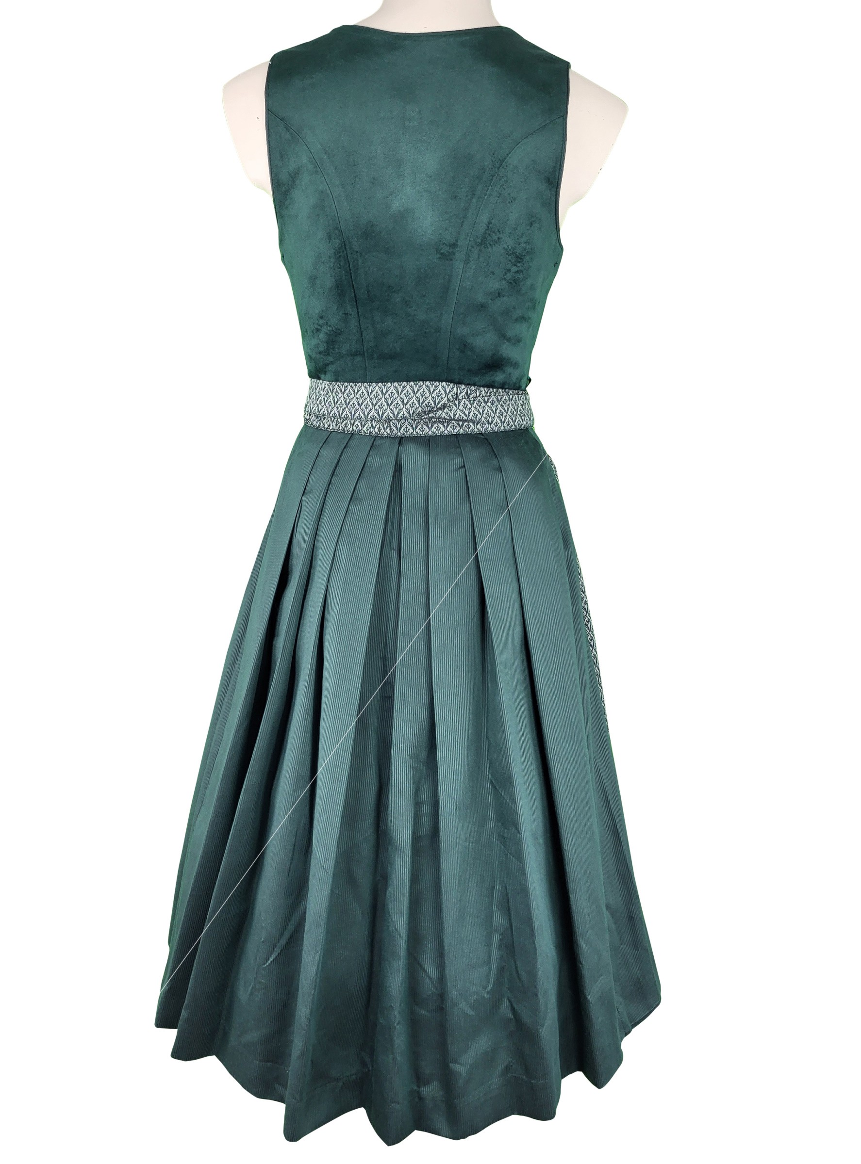70 cm - Dirndl Alisha mit Samt in dunkelgrün von Krüger Collection