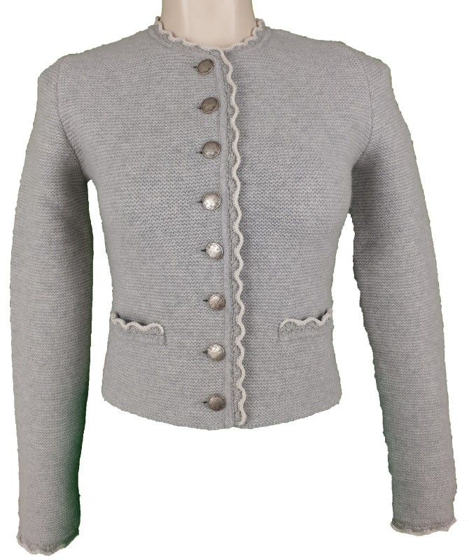 Astrifa - Strickjacke "Bedollo" aus Merinowolle in hellgrau