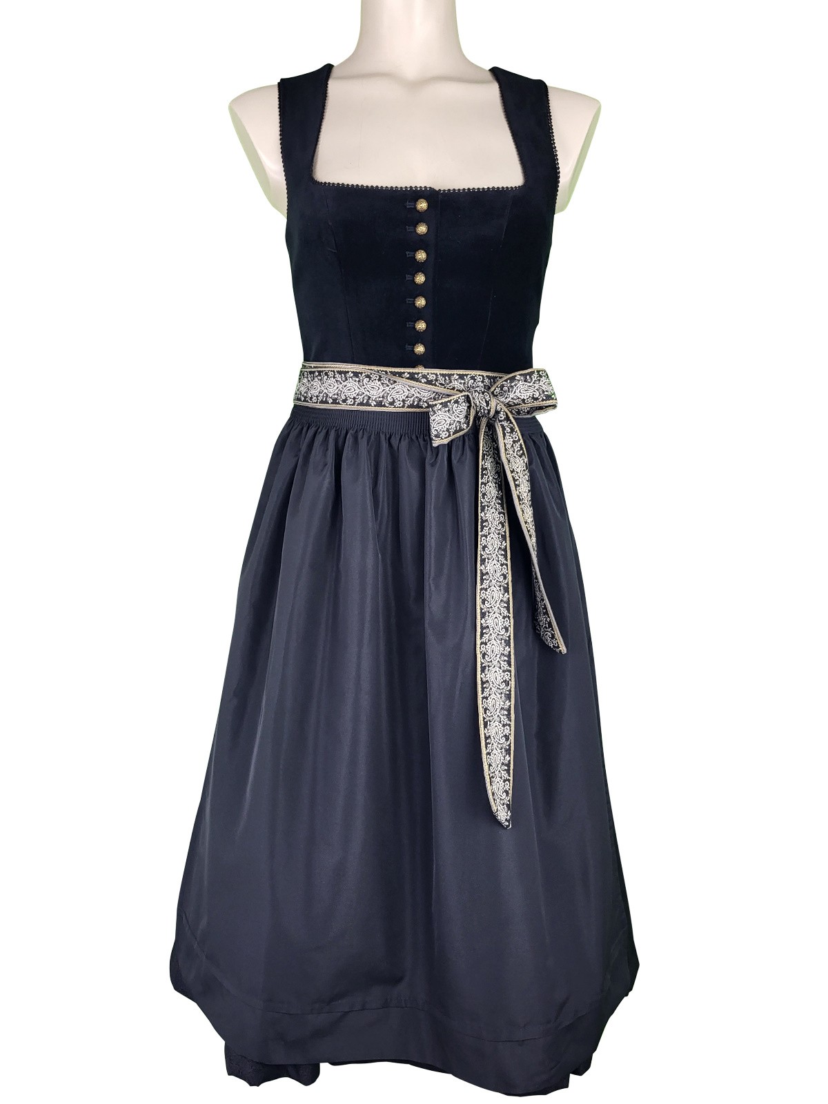 70 cm - Dirndl Ilona mit Samtmieder in schwarz von Wenger