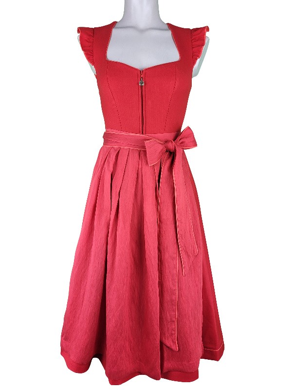Krüger - Flügelarm Dirndl Padme in Aperol - 70 cm