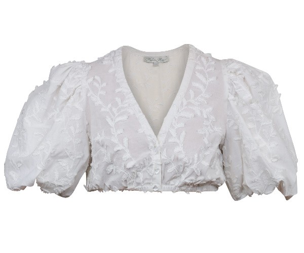 Madame Marie - Dirndlluse Isalda Off White mit Ballonarm