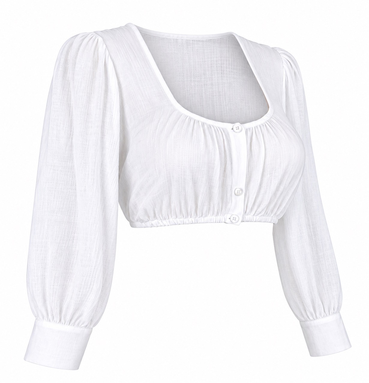Wenger - Dirndlbluse Katrin in ecru mit Ballonarm