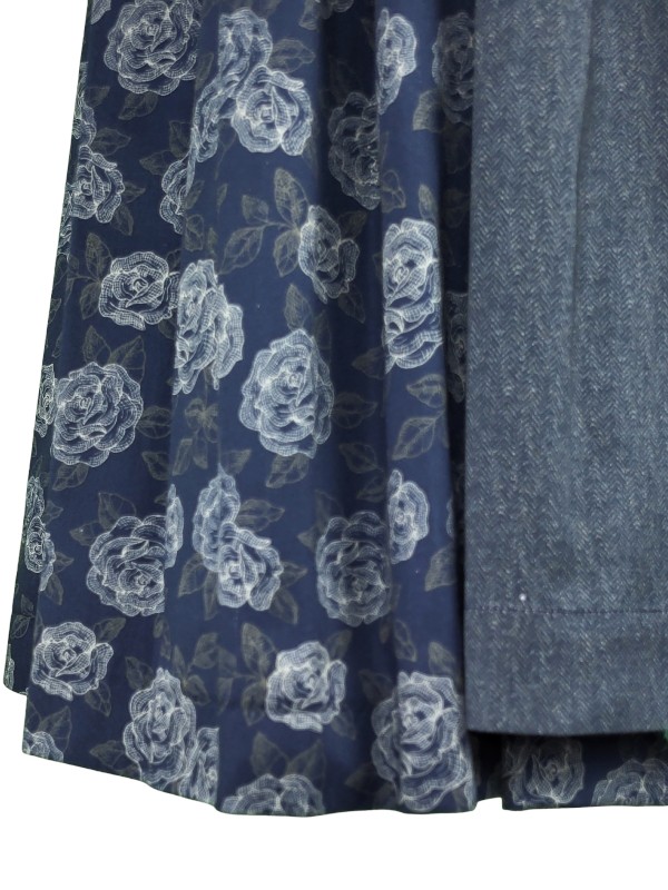 Hammerschmid - Dirndl Rothsee in dunkelblau mit Rosendruck - 80 cm