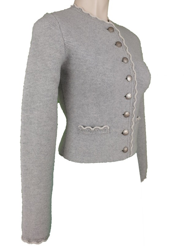 Astrifa - Strickjacke "Bedollo" aus Merinowolle in hellgrau