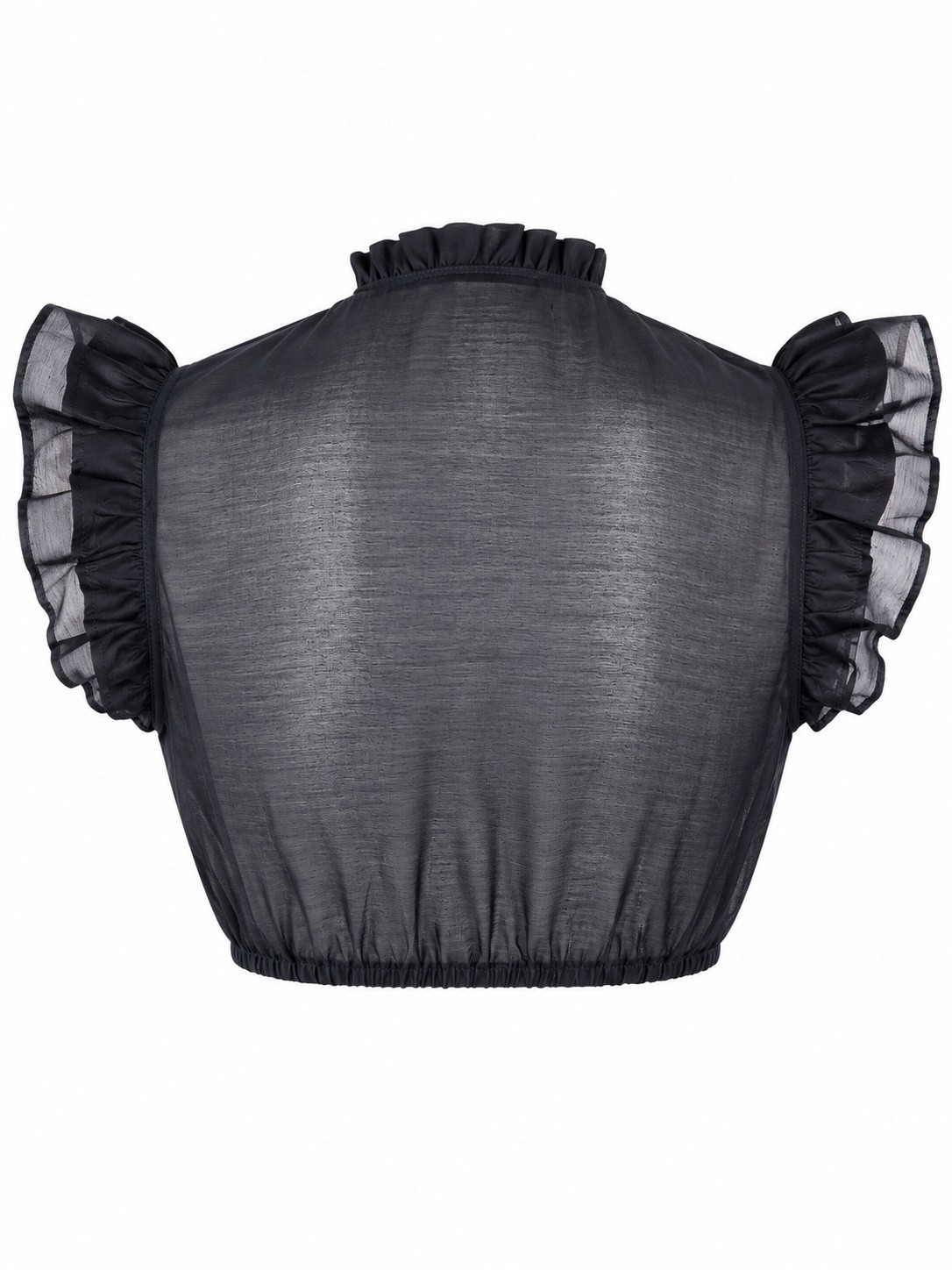 Wenger - Dirndlbluse Johanna in Schwarz mit Flügelarm