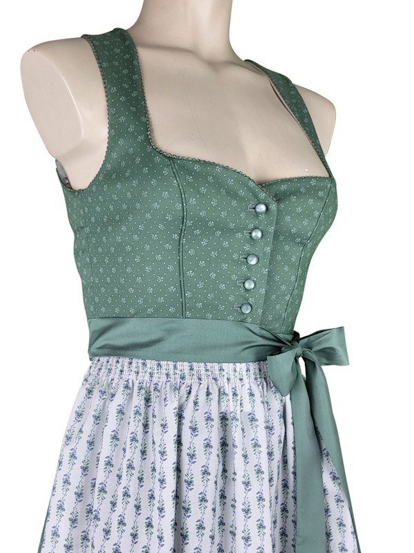 Wenger - Baumwoll Dirndl Doris in salbeigrün - 70 cm