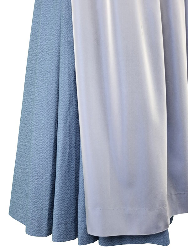 70 cm - Dirndl "Wiessee" mit Samtmieder in rauchblau von Hammerschmid