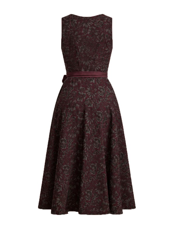 Krüger - Dirndl Kada in  bordeaux mit grau - 80 cm