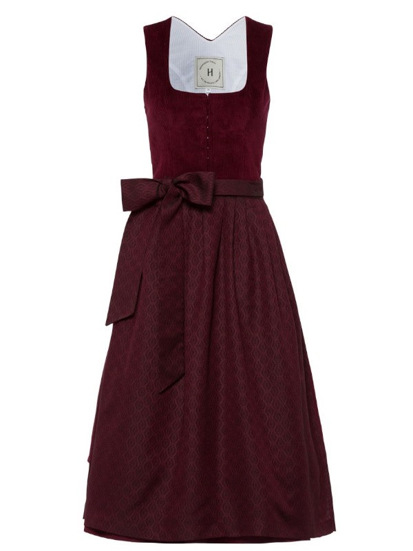 70 cm - Dirndl Carlotta bordeaux von Heimatglück