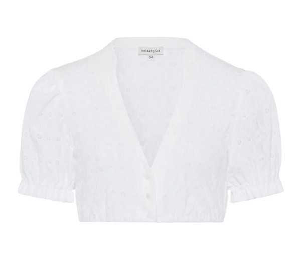Heimatglück - Dirndlbluse Romy mit Stehkragen und 3/4 Arm