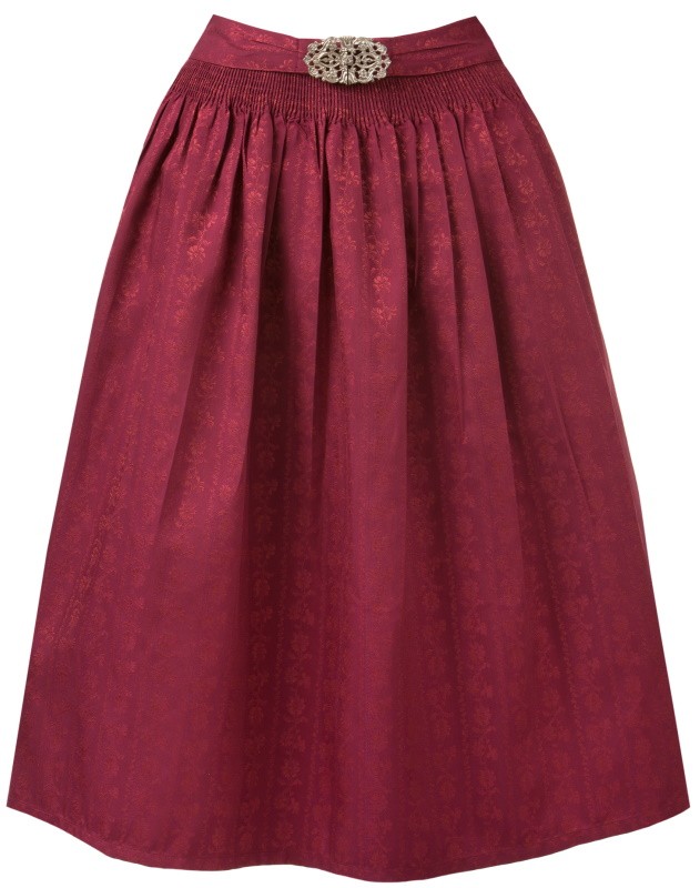 Dirndl-Schürze mit Schließe in bordeaux von Stockerpoint