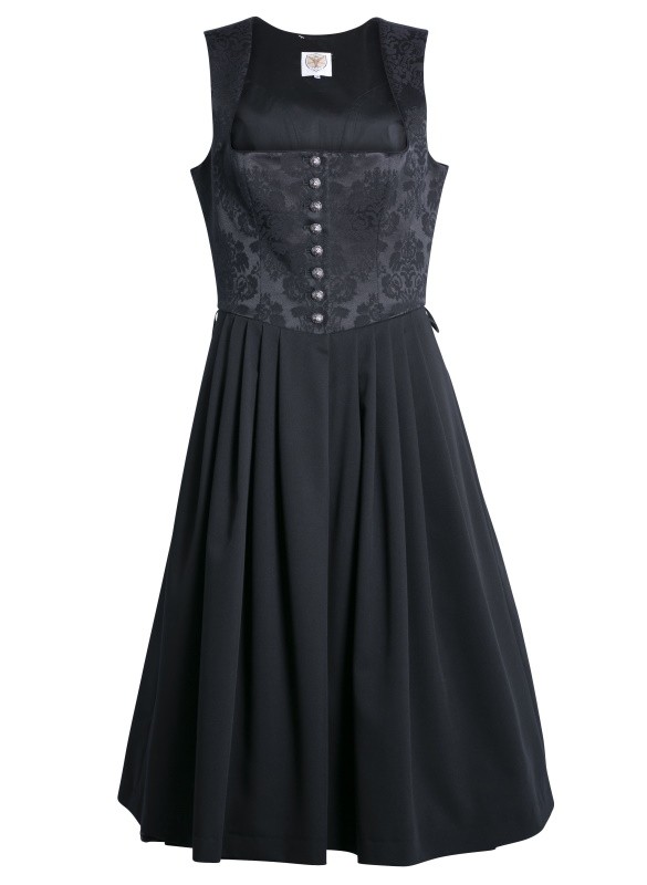 70 cm - Klassisch, schwarzes Dirndl zum Knöpfen  - Apple of my Eye
