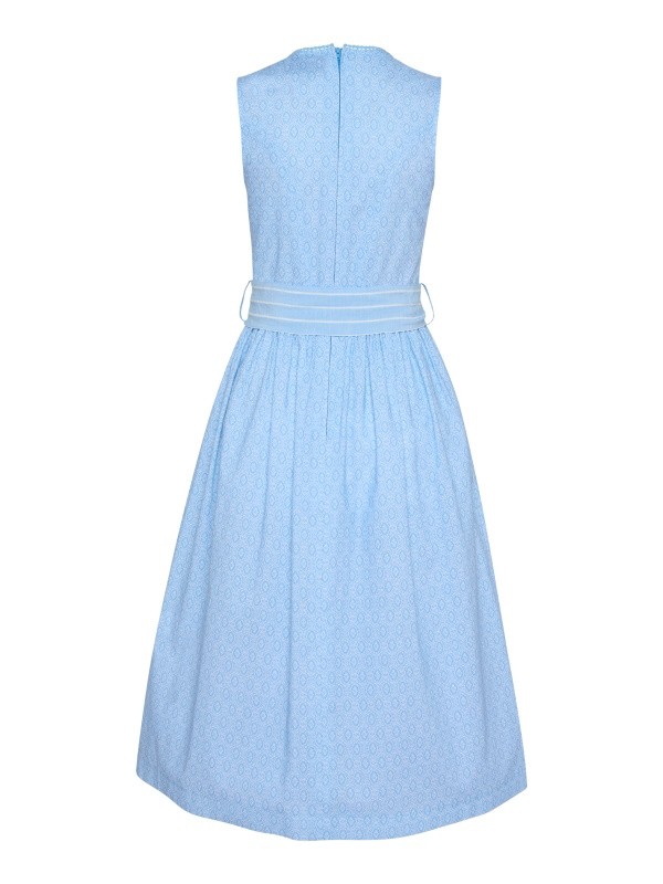 Berwin - Baumwoll Kleid ohne Arm in hellblauem Print - 75 cm