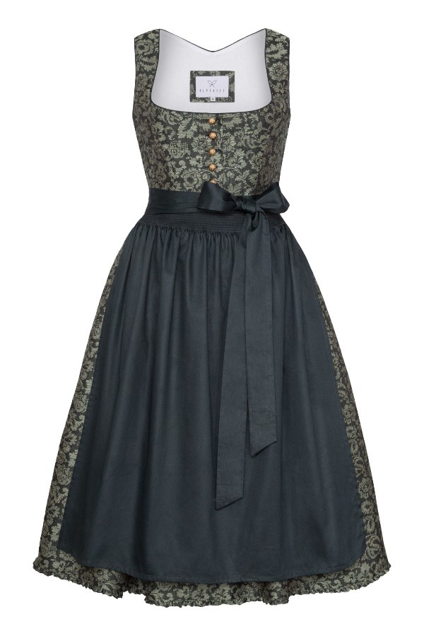 Alpenfee - Dirndl Vina in  dunkelgrün - 70 cm