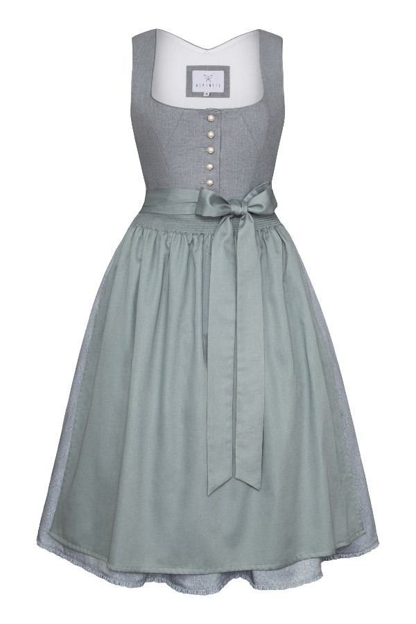 Alpenfee - Leinen Dirndl Alva Aqua - 70 cm
